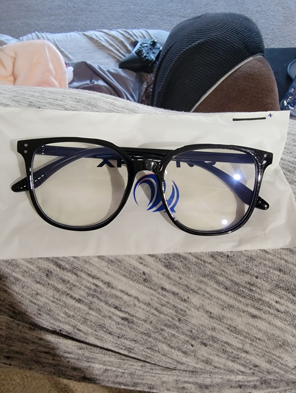 Classic Black Round-Frame Blue Light Glasses